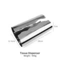 Moderne minimalistische roestvrijstalen tissuedooshouder in origineel zilver voor kantoor - Standaard Spiegelstijl (akwZJH1-Y) / Zilver