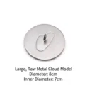 Grote zilveren roestvrijstalen kaarsendeksel met een diameter van 8 cm voor warmte - Wolk Stijl / Origineel Zilver Groot (Diameter 8cm) / Zilver