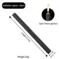 Accendino a gas lungo ricaricabile nero per candele e fornelli a gas - 17.5cm Standard / Nero