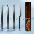 Black stainless steel BBQ tongs with 30cm length and ergonomic design - 30cm Black Plating Tongs 4-Piece Set (Color Box)
