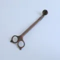 Vintage Dochtschere aus Edelstahl in Bronze mit einzigartigen Griffen in Eulenform - Eule Modell Rote Bronze Schere