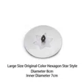 Large stainless steel candle topper lid featuring 8cm diameter and 6-pointed star design - Hexagram Style / Original Silver Large (Diameter 8cm) / Silver