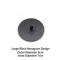 Large black stainless steel candle lid with hexagram design, 8cm diameter SKU variant - Hexagram Style / Black Large (Diameter 8cm) / Black