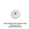 Small silver stainless steel candle topper lid with star pattern, diameter 5.6cm. - Hexagram Style / Original Silver Small (Diameter 5.6cm) / Silver