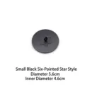 Small black stainless steel candle lid with a hexagonal star cutout, diameter 5.6cm. - Hexagram Style / Black Small (Diameter 5.6cm) / Black
