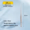 Pince droite professionnelle de 25 cm en acier inoxydable pour l'entretien des plantes aquatiques - Pointe Droite / 25cm / Argent