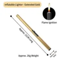 Accendigas professionale ricaricabile da 21 cm dorato per candele e per fornelli - Oro Tondo Esteso