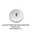 Large heart-shaped stainless steel candle topper with 8cm outer diameter and 7cm inner diameter - Heart Style / Original Silver Large (Diameter 8cm) / Silver