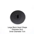 Large black heart-style stainless steel candle lid with an 8cm outer diameter - Heart Style / Black Large (Diameter 8cm) / Black
