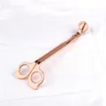 Taglia stoppino per candele in acciaio inox oro rosa con manico a farfalla. - Taglia-Stoppino Farfalla Oro Rosa
