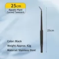 Pince courbée de 25 cm en acier inoxydable noir pour plantes et nourrissage - Pointe Courbe / 25cm / Noir