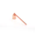 Elegant rose gold stainless steel candle snuffer with swivel head and long handle - Small Cylindrical Straight Snuffer / Rose Gold