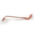 Rose gold stainless steel candle wick trimmer tool with rounded handles on white background - Rose Gold Scissors / Rose Gold