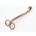 Vintage roestvrijstalen lont trimmer retro koperen kaars schaar huishoudelijk - Ronde Kop met Bloemenpatroon / 18x5.6x2.5cm / Rood Brons