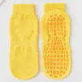 Calcetines antideslizantes amarillo brillante con almohadillas de silicona para yoga - S (Talla 23-27 1-3 Años) / Amarillo
