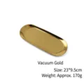 Premium oval stainless steel jewelry tray in vacuum gold finish for candle display - Thickened Vacuum Gold Candle Tray (Ziplock Bag)