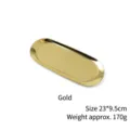Premium gold stainless steel oval tray for candle tool sets, size 23x9.5cm, weight 170g - Thickened Gold Candle Tray (Ziplock Bag)