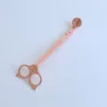 Premium rose gold stainless steel candle wick trimmer scissors with owl-shaped handle design - Owl Style Rose Gold Trimmer