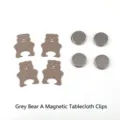 Juego decorativo de 4 pesas magnéticas para mantel de oso gris de acero inoxidable - Oso Estilo A / Paquete de 4 / Gris