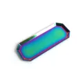 Irisierendes achteckiges Edelstahltablett für Schmuck und Kosmetik Desktop Aufbewahrung - M / Regenbogen