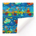 Cartoon Unterwasserwelt Geschenkpapier für Geschenke und DIY Buchumschläge - U-Boot / 50x70cm