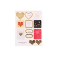 Elegante goldene Herzaufkleber für die Dekoration von Geschenkverpackungen - Dekorative Aufkleber