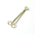 Elegant golden stainless steel candle wick trimmer tool for home aromatherapy decor - Imitation gold flowerless scissors