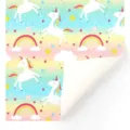Traumhaftes Regenbogen-Einhorn-Geschenkpapier für DIY-Geschenke und Buchhüllen - Himmel Einhorn / 50x70cm