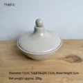 Detail view of Middle Eastern style candy bowl with dimensions and weight data. - T16012带盖收纳罐