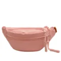 Minimalist soft pink fanny pack for women with stylish braided zipper pulls - Pink