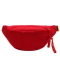 Vibrant red fashion sports waist bag for women featuring woven rope zipper pull - Red