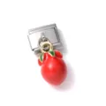 Cute 3D strawberry charm with red enamel for DIY Italian bracelet links. - Simulation Strawberry Style (25)