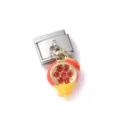 Cute 3D red pomegranate enamel charm with red rhinestones for DIY modular bracelet - Simulation Pomegranate with Rhinestones Style (26)