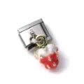 Mini 3D red and white strawberry enamel charm pendant for DIY bracelets and necklaces - Simulation Gradient Strawberry Style (27)