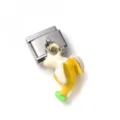 Miniature 3D peeled banana charm for DIY jewelry, cute alloy fruit pendant for bracelets - Peeled Banana Style (35)
