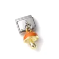 Miniature 3D orange mushroom charm pendant for DIY charm bracelets - Simulation Mushroom Style (39)