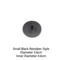 Small black stainless steel candle lid with reindeer cutout design, 5.6cm diameter - Elk Style / Black Small (Diameter 5.6cm) / Black