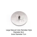 Large reindeer stainless steel candle lid with 8cm outer diameter for jars - Elk Style / Original Silver Large (Diameter 8cm) / Silver