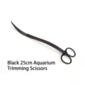 25cm black stainless steel wave scissors for professional aquarium plant care tools - 25cm Wave Scissors / Black