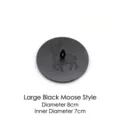 Large black stainless steel scented candle lid with reindeer pattern engraving, 8cm diameter - Elk Style / Black Large (Diameter 8cm) / Black