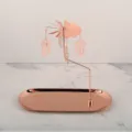 Rose gold rotating candle holder stainless steel tray aromatherapy spinning carousel ornament - Dream Catchers / Silver