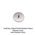 Small silver stainless steel candle topper lid with deer pattern, 5.6cm outer diameter - Elk Style / Original Silver Small (Diameter 5.6cm) / Silver