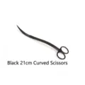 Professional 21cm black wave scissors for aquatic plant trimming and aquarium landscaping - 21cm Wave Scissors / Black