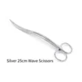 Professional silver 25cm wavy aquarium plant scissors for precision aquascaping tools - 25cm Wave Scissors / Silver