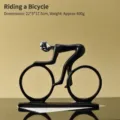 Figura de ciclista negro nórdico minimalista para decoración del hogar moderno. - Montar en Bicicleta