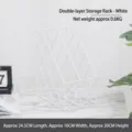 Weißer Draht-Magazinhalter Schreibtisch-Organizer für das Büro, 24,5x16x30 cm - Doppelschicht / 24.5x16x30cm / Weiß
