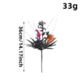 Halloween Dekostecker mit Spinne und orangefarbenem Netz, SKU-Variante 36cm Ornament - Spinne / 36cm / Schwarz