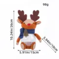Christmas reindeer candy jar featuring plush toy design and detailed product dimensions - Brown Antler Reindeer (U1-3)