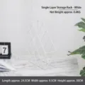 Weißer Zeitschriftenhalter aus Eisendraht für Schreibtische - Einlagig / 24.5x9.5x30cm / Weiß