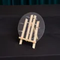 Professional clear circular acrylic donut display stand with mini wooden easel tripod - Acrylic 8-Hole Donut Stand